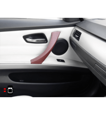 Cubierta de cuero en la manija de la puerta interior marrón para BMW 3 Series E90 / E91 / E92 / E93 M3