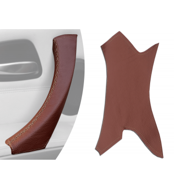 Cubierta de cuero en la manija de la puerta interior marrón para BMW 3 Series E90 / E91 / E92 / E93 M3