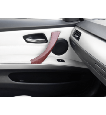 Cubierta de cuero en la manija de la puerta interior marrón para BMW 3 Series E90 / E91 / E92 / E93 M3