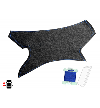 Para BMW Serie 3 E90 E91 E92 E93 E93 Manija de la Puerta IZQUIERDA Funda de cuero negro Puntada negra