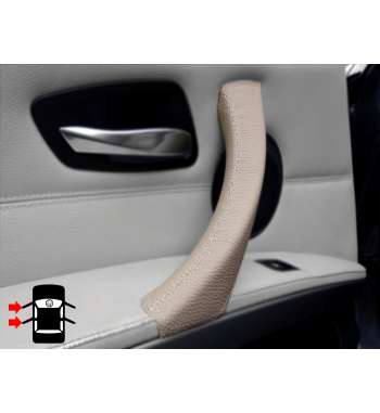 Cubierta de cuero para manijas interiores derecha e izquierda Dakota Beige BMW Serie 3 E90 E91 E92 y M3 316-340 i / d