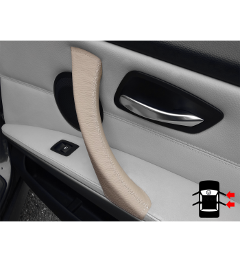Dakota Beige Poignée De Porte Couverture En Cuir BMW Série 3 E90 E91 E92 & M3 316-340 i / d