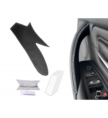 Cubierta de cuero para BMW Serie 3 F30 / F31 / F34 / F35 / F80 Manija interior de la puerta (derecha)