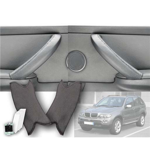 Couvertures de poignée de porte intérieures pour BMW X5 E53, noir