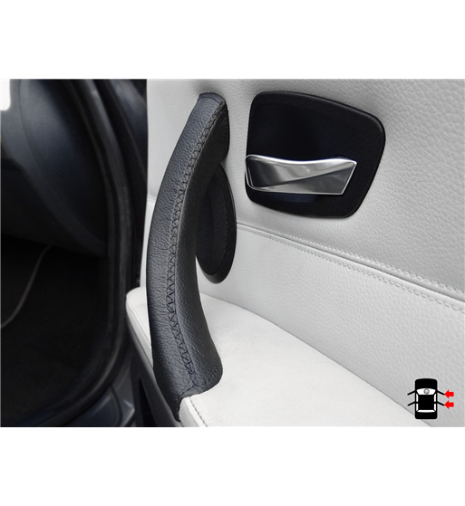 Jaronx 6 Coperture Maniglie Portiere Interne Per BMW Serie 3 E90/E91/E92/E93 (2006-2011) - ABS+PC Nero - Design A Scatto - 2