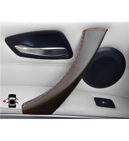 Moonlinks - Tiradores De Puerta Para BMW Serie 3 E90/E91 + Cubierta Exterior Para Manija De Puerta, Puerta Trasera Izquierda Del Pasajero, Cierre De Manija Y Puerta Exterior (Compatible Con: BMW 323