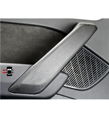 Audi Q5 Door Handle Cover - Black Leather