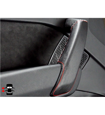 Audi Q5 Door Handle Cover - Black Leather