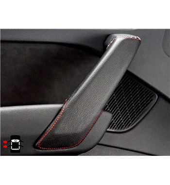 Audi Q5 Door Handle Cover - Black Leather