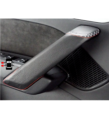 Audi Q5 Door Handle Cover - Black Leather