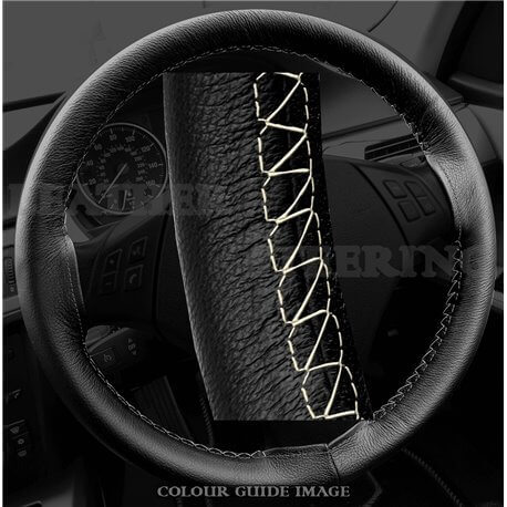 BMW 3 series 320d E46 Black Leather Steering Wheel Cover – Gold Stitch BMW 3 series 320d E46 Black Leather Steering Wheel Cover – Gold Stitch