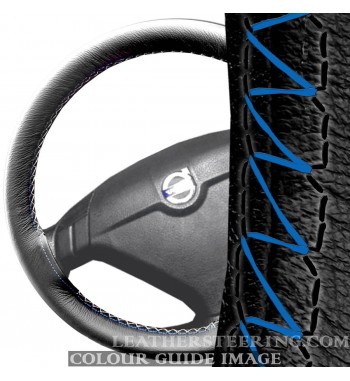 Volvo S60 Mk1 (2000-2009) cubierta de la rueda de dirección de cuero Negro - puntos negros