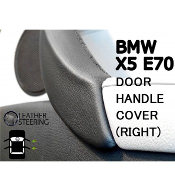 For BMW E70 E71 E72 Passenger Right Handle Cover & Door Pull Nappa Leather Black