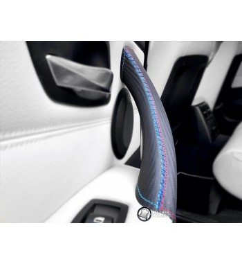4PCS Carbon Fiber Car Door Handle Pastes Frames Sticker For BMW E90 E92 ts