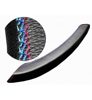 Couvercle de poignée de porte pour BMW X5 E70 2006-13 en cuir noir M Sport couture (porte gauche)