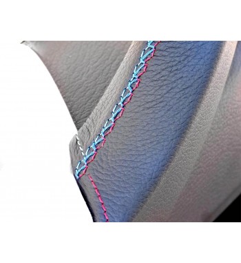 Couvercle de poignée de porte pour BMW X5 E70 2006-13 en cuir noir M Sport couture (porte gauche)