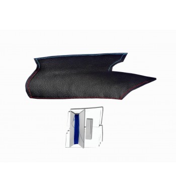 Couvercle de poignée de porte pour BMW X5 E70 2006-13 en cuir noir M Sport couture (porte gauche)