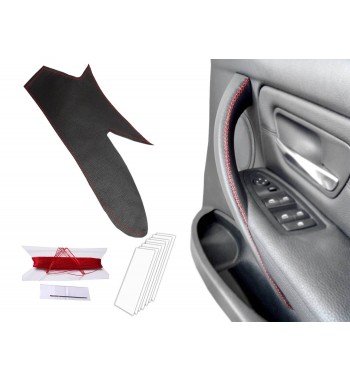 Cubierta de cuero para BMW Serie 3 F30 / F31 / F34 / F35 / F80 Manija interior de la puerta (derecha)