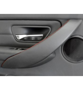 Cubierta de cuero para BMW Serie 3 F30 / F31 / F34 / F35 / F80 Manija interior de la puerta (derecha)