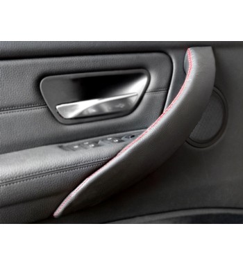 Cubierta de cuero para BMW Serie 3 F30 / F31 / F34 / F35 / F80 Manija interior de la puerta (derecha)