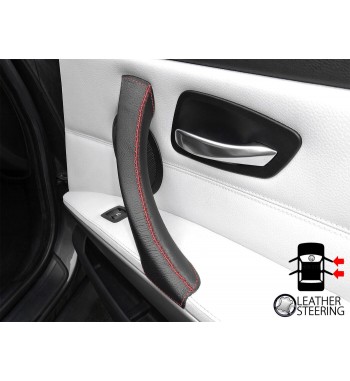 Para BMW Serie 3 E90 E91 E92 E93 Funda de piel para tiradores de la puerta del acompañante (derecha) M Color Sport