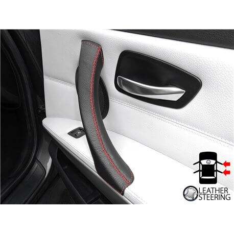 Per BMW Serie 3 E90 E91 E92 E93 Rivestimento in pelle per maniglie (destra) delle portiere passeggeri M Colore Sport Per BMW Serie 3 E90 E91 E92 E93 Rivestimento in pelle per maniglie (destra) delle portiere passeggeri M Colore Sport
