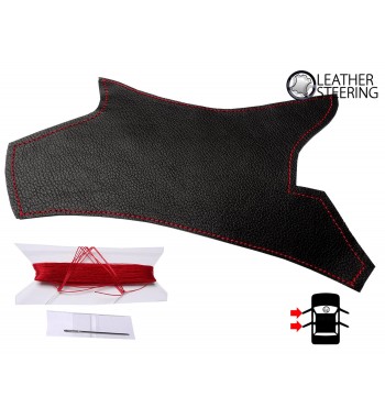 Para BMW Serie 3 E90 E91 E92 E93 E93 Manija de la Puerta IZQUIERDA Funda de cuero negro Puntada negra