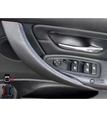 Cubierta de cuero para BMW Serie 3 F30 / F31 / F34 / F35 / F80 Manija interior de la puerta (derecha)