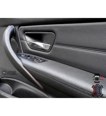 Cubierta de cuero para BMW Serie 3 F30 / F31 / F34 / F35 / F80 Manija interior de la puerta (derecha)