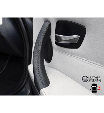 Für BMW 3er E90 E91 E92 E93 Beifahrer rechts Türgriff schwarz Lederbezug schwarz genäht