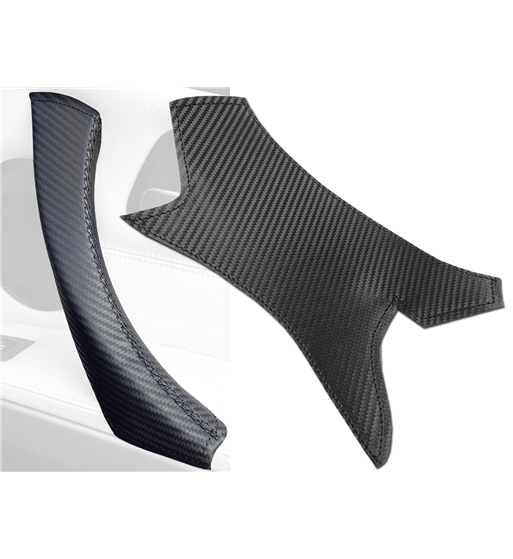 BMW 3er E90/ E9x Carbon-Effekt Türinnengriff Lederbezug BMW 3er E90/ E9x Carbon-Effekt Türinnengriff Lederbezug