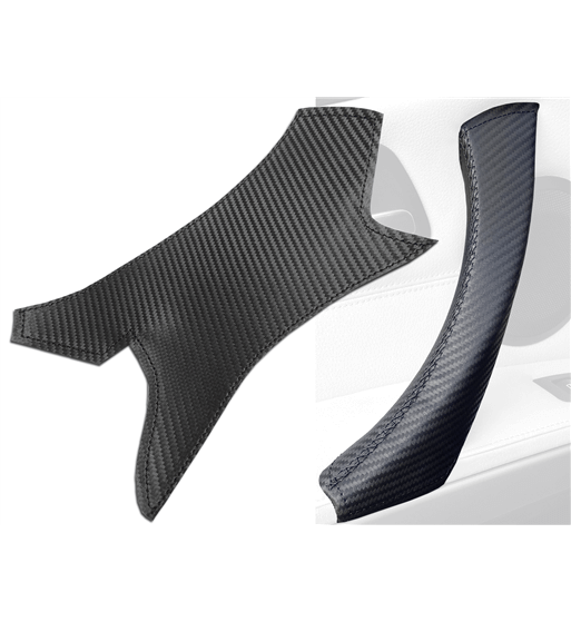 BMW E90/ E9x Carbon Effect Interior Door Handle Leather Protector BMW E90/ E9x Carbon Effect Interior Door Handle Leather Protector