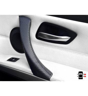 BMW 3er E90/ E9x Carbon-Effekt Türinnengriff Lederbezug