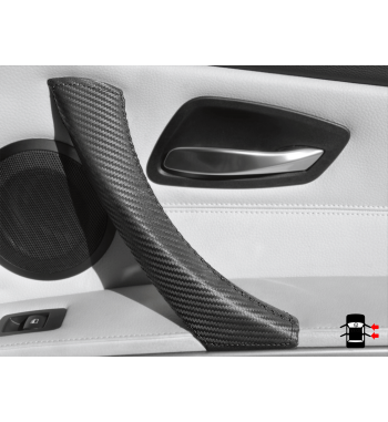BMW Serie 3 BMW E90/ E9x effetto carbonio maniglia interna delle portiere copertura in pelle