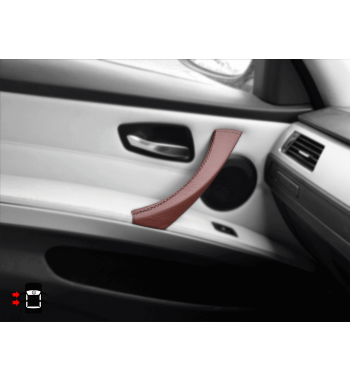 Custodia in pelle marrone per maniglia interna per BMW Serie 3 E90 / E91 / E92 / E93 M3