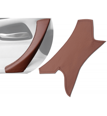 Custodia in pelle marrone per maniglia interna per BMW Serie 3 E90 / E91 / E92 / E93 M3