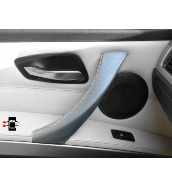 Poignée de porte grise Housse en cuir pour BMW 3 séries E90/ E91 / E92 / E93 M3