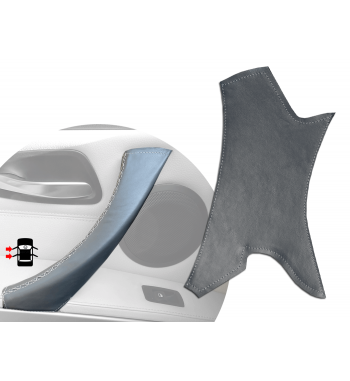 Poignée de porte grise Housse en cuir pour BMW 3 séries E90/ E91 / E92 / E93 M3