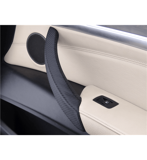 BLACK STITCH FITS BMW X5 E70 07-13 2X REAR DOOR HANDLE LEATHER COVERS ONLY 
