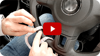 Measure car steering wheel